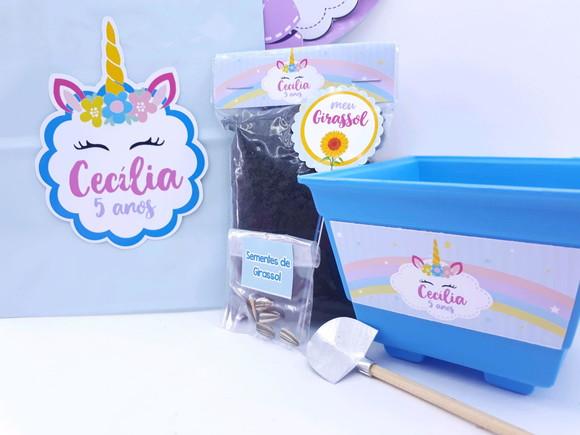 Kit Plantação com Sacola Unicórnio