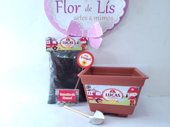 Kit Plantação Ecológico Bombeiros Lembrancinha