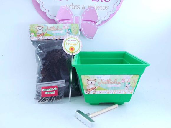Kit Plantação Ecológico Bosque Aquarela Menino