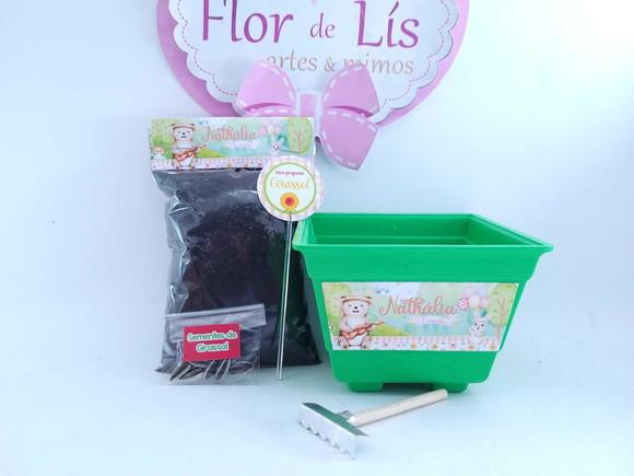 Kit Plantação Ecológico Bosque Aquarela Menino