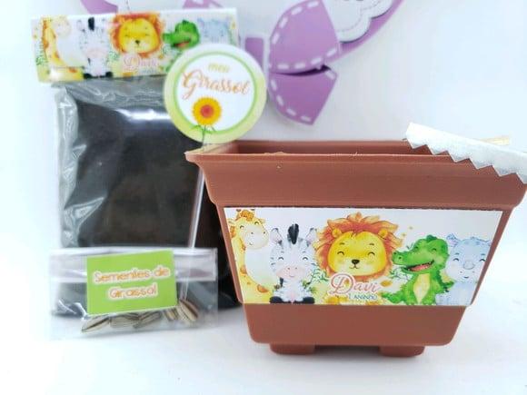 Kit Plantação Ecológico Safari Aquarela