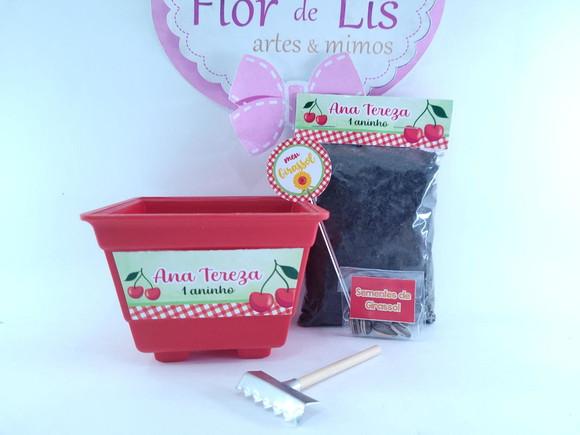 Kit Plantação Festa Cerejinha Lembrancinha Cereja