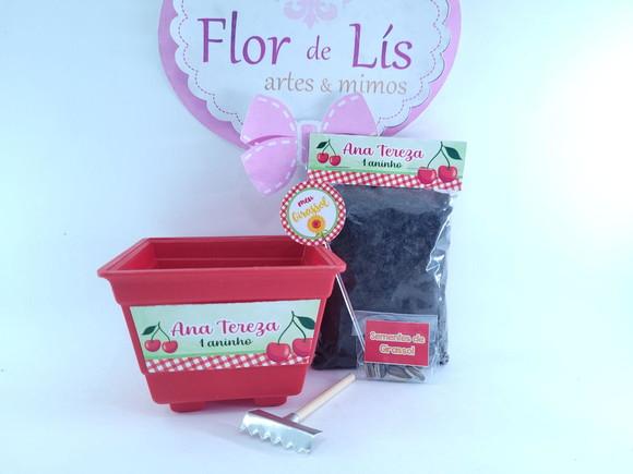 Kit Plantação Festa Cerejinha Lembrancinha Cereja