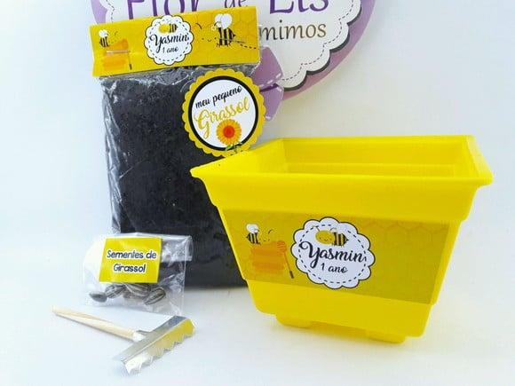 Kit Plantação Jardim das Abelhas Lembrancinha Abelhinha
