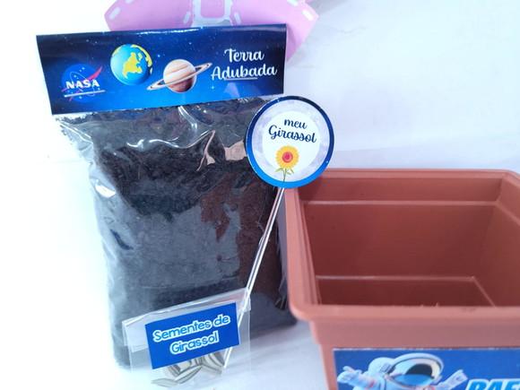 Kit Plantação Lembrancinha Astronauta Nasa Personalizado