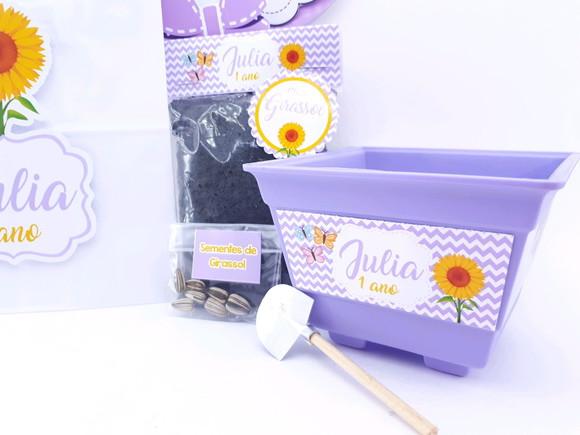Kit Plantação Lilás Meu Girassol com Sacola