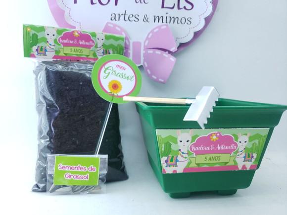 Kit Plantação Lhama e Cacto Ecológico
