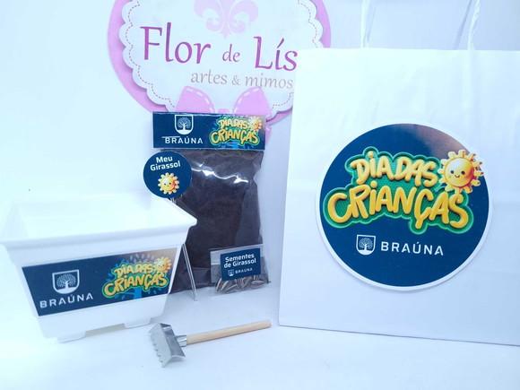 Kit Plantação Meu Girassol Dia das Crianças com Sacola