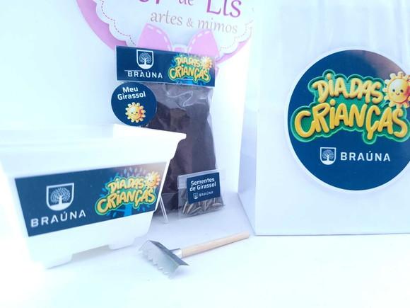 Kit Plantação Meu Girassol Dia das Crianças com Sacola