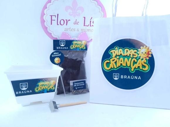 Kit Plantação Meu Girassol Dia das Crianças com Sacola