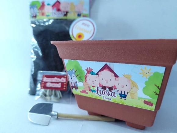 Kit Plantação os Três Porquinhos Lembrancinha Ecológica