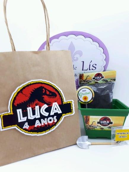 Kit Plantação Sacola Dinossauro Jurassic