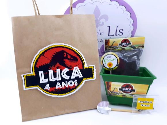 Kit Plantação Sacola Dinossauro Jurassic