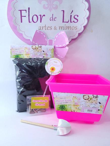 Kit Plantação Safari Rosa Aquarela Menina Jardim