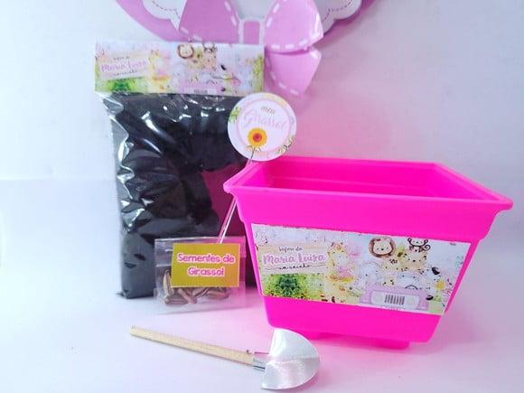 Kit Plantação Safari Rosa Aquarela Menina Jardim