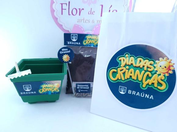 Kit Plantio Lembrancinha Dia das Crianças com Sacola Empresa