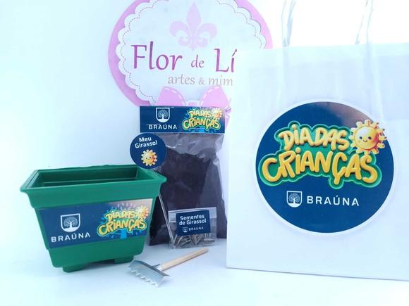 Kit Plantio Lembrancinha Dia das Crianças com Sacola Empresa
