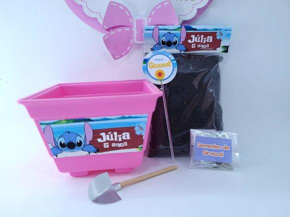 Kit Plantio Lilo e Stitch Lembrancinha Personalizada Plantio