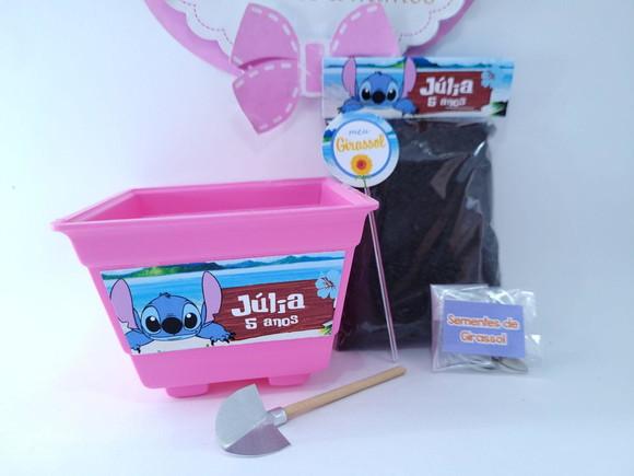 Kit Plantio Lilo e Stitch Lembrancinha Personalizada Plantio