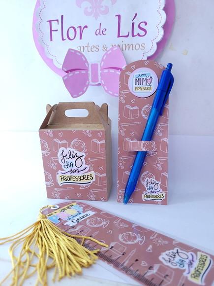 Kit Professores Caixa Régua e Marca Página Personalizado