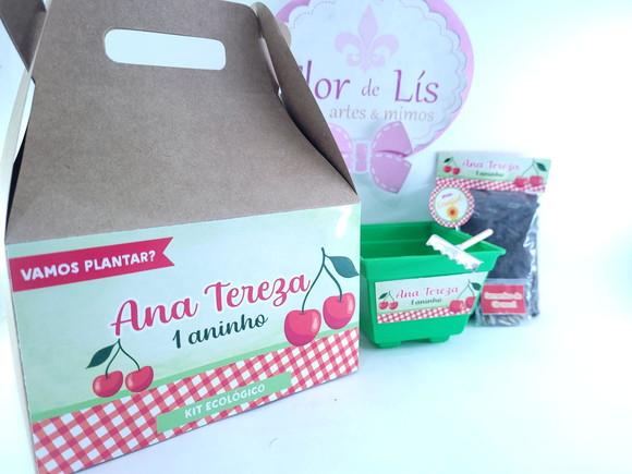 Kit Vamos Plantar Lembrancinha com Maleta Festa Cerejinha