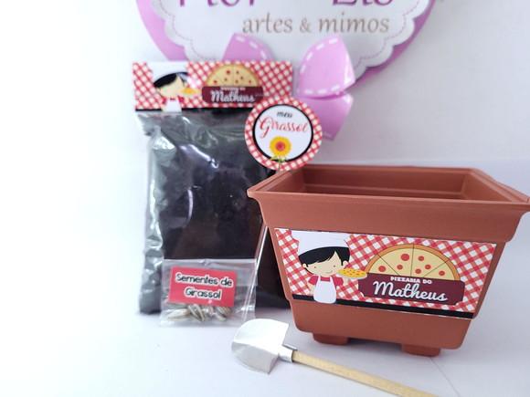 Kit Vamos Plantar Tema Pizzaria Menino Lembracinha Criativa