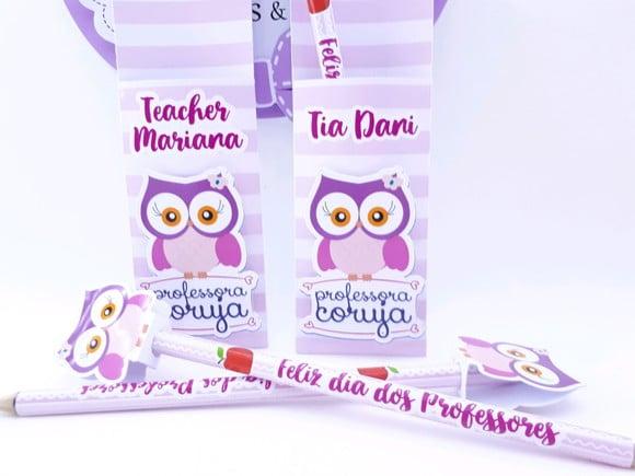 Lápis Personalizado Dia dos Professores com Envelope