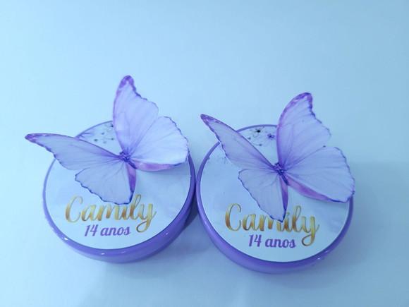 Latinha Personalizada Borboleta Lilás Jardim Encantado