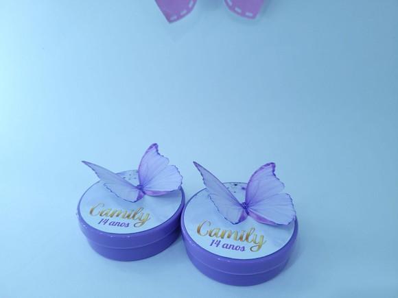 Latinha Personalizada Borboleta Lilás Jardim Encantado