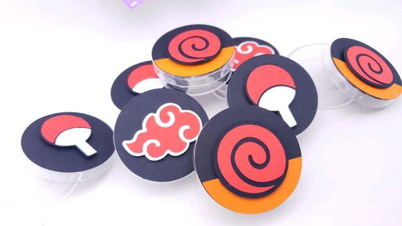 Latinha Naruto Símbolos Akatsuki Uchiha Festa Personalizada