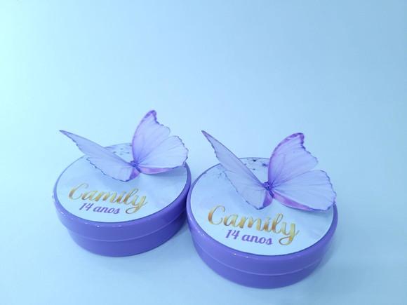 Latinha Personalizada Borboleta Lilás Jardim Encantado