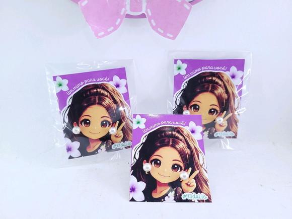 Lembrancinha Brinco de Pérola em Tag Personalizada