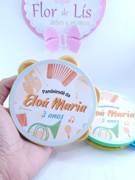Lembrancinha Musical Pandeiro Pequeno Personalizado