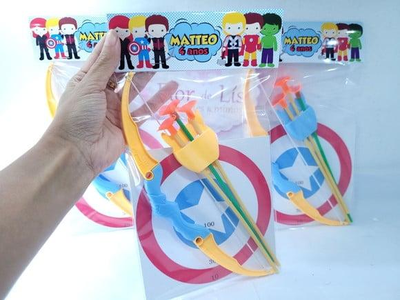 Lembrancinha Personalizada Arco e Flecha Heróis Cute