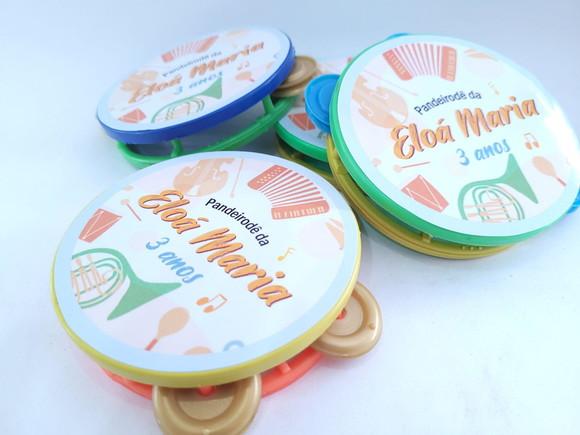 Lembrancinha Musical Pandeiro Pequeno Personalizado