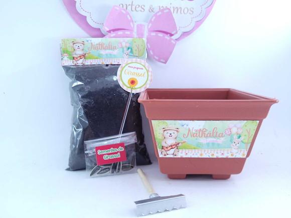 Lembrancinha Personalizada Bosque Aquarela Kit Plantio