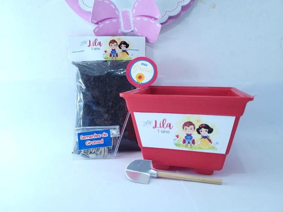 Lembrancinha Personalizada Kit Plantação Branca de Neve