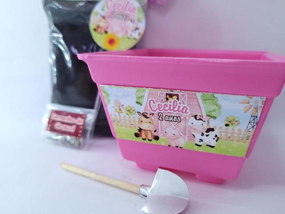 Lembrancinha Plantação Fazendinha Rosa Menina