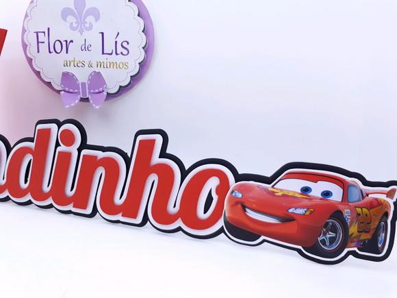 Letra 3d Cursiva Carros