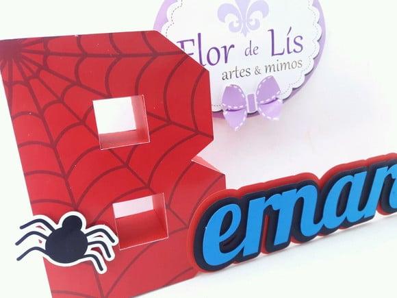 Letra 3d Cursiva Homem Aranha Cute