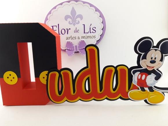 Letra 3d Cursiva Mickey
