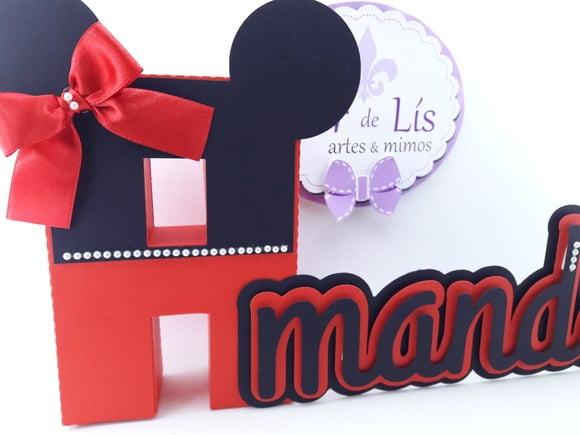 Letra 3d Cursiva Minnie