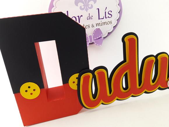 Letra 3d Cursiva Mickey