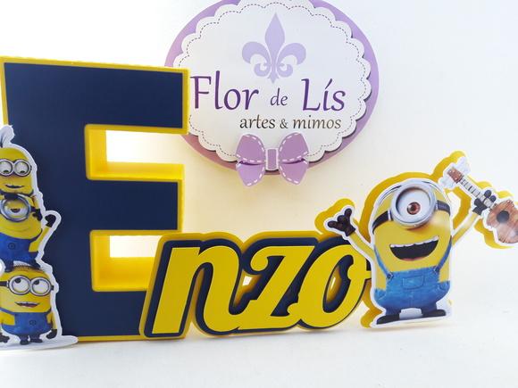 Letra 3d Cursiva Minnions