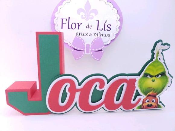 Letra 3d Cursiva o Grinch