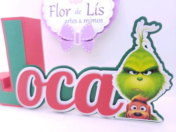 Letra 3d Cursiva o Grinch