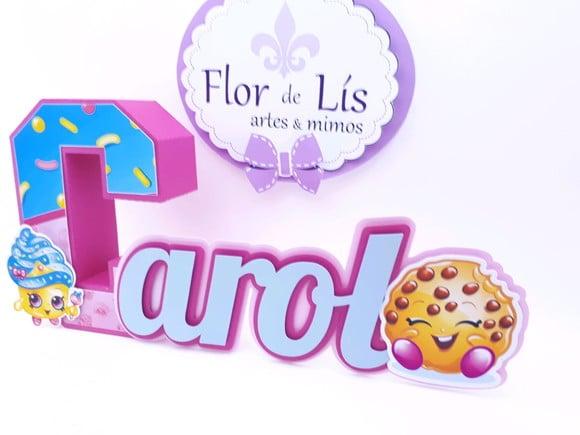 Letra 3d Cursiva Shopkins