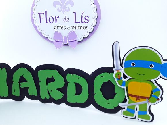 Letra 3d Cursiva Tartarugas Ninjas