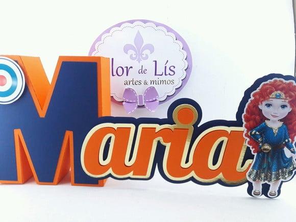 Letra 3d Cursiva Valente Mérida
