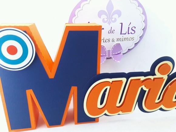 Letra 3d Cursiva Valente Mérida